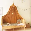 Play House Tents for Kids Canopy Bed Curtain Baby Hanging Tent Crib Children Room Decor Round Hung Dome Mosquito Net Bed Valance 240326