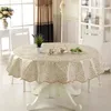 Table Cloth 152/180cm Round Waterproof Oil-proof PVC Printed Tablecloth Home Coffee Decor Cloths Cover