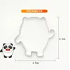 Baking Moulds 1-10PCS Panda Biscuit Shape Stainless Steel Food Grade Irregular Tool Pastry Molds Silver Durable