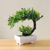 装飾的な花人工植物鉢植え植物緑の小さな木の植物装飾品リアルな永遠のプラスチックの生涯の花の装飾