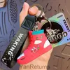 Dessin animé authentique créativité Graffiti Shoes Keychain Mens Backpack Pendant Car Keychain Small Cadeau