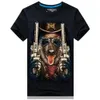 2024 New 3D Stereoscopic Men's Short Sleeved Personalized Animal Round Neck T-shirt Plus Size - Double Gun Dog