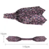 Bow Ties Jacquard Floral Paisley Cashew Tie Wedding Formal Cravat Ascot Scrunch Self British Gentleman Polyester Neck For Men Luxury