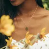 Pendant Necklaces Simple Stainless Steel Chocker Gold Color Disc Choker Necklace On Neck Women Jewelry Gifts Accessories