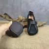 Laarzen 2023 nieuwkomers rond teen platte ballet loafers vrouw eenvoudige zachte en suede lederen mocassins dames retro schoenen vrouwen platschoen