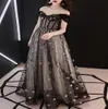 Unique Design Pretty Star Prom Gown Women Offshoulders Long Evening Dress robe de soiree Custom Made3805636