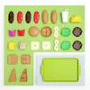 Kitchens Play Food 9pcs Mini Pretend Play Play Simulation Burger Hot Dog Assemblée de restauration rapide en plastique