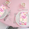 Tabelle Serviette 100pcs Muttertag Servietten 33 44cm Einweg -Pink Blumengäste für Frühlingsmutter -Party -Tabellengeschirr Lieferungen