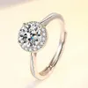 2pcs anéis de casamento 925 prata esterlina anel aberto cz simulado anel empilhável anel platina bandos de eternidade para mulheres