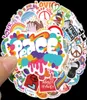 50pcsset poster Small waterproof Skateboard stickers cartoon protect world peace For notebook laptop bottle Helmet car sticker PV6649482