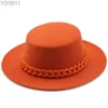 Weitkrempeln Hats Bucket New Damen Wolle Filz Hut weiße Fedoras für Hochzeitsfeier Schwein Pie Fedora Weiche Kissen Derby Stammes Basis YQ240403