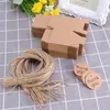 Gift Wrap 20st/ 10 Set Candy Boxes Kraft Paper Treats Goodies Packaging for Party Supplies (Square)