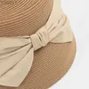 ワイドブリムハットバケツメンズファッションかぎ針編みバケツバケツ帽子bow str fedoras toyo pork pie summer beach summer beach wedding教会upf50折りたたみyq240403