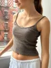 Frauen Tanks Retro gerippte Strick Bogen Camis Frauen Sommer Baumwolle Spitzenverkleidung lässige ärmellose Tanktops süßer Vintage Chic Slim Crop Top Y2K