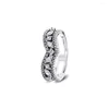 Clusterringe spsparkling Marquise Doppelwunschbone Authentic 925 Sterling-Silver-Jüdchen