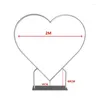 장식용 접시 grainbuds 6.5 피트 풍선 심장 배경 아치 웨딩 꽃 선반 실버 알루미늄 프레임 사랑 배경