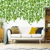 Decorative Flowers 12pcs Green Artificial Lvy Fake Hanging Vine Leaf Plant Leaves Garland Home Garden Wall Decoration Plants