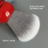 Borsta dscosmetiska kensurfs mjuk hårrakborste med rött hartshandtag och grått syntetiskt hår för människan våt rakning