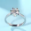 Sets de joyas de diamantes moissanite originales para mujeres con certificado Cabecillo de copo de nieve Juegos de anillo 925 Regalo de lujo de boda de plata