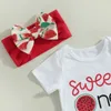 Clothing Sets Born Girl Clothes My First Birthday Sweet One Bell Bottom Pant Set Watermelon Summer Outfits With Bow Headband