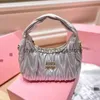 Cross Body Miao Genuine Leather Plazed Bag Sheepskin obo portátil axil portátil Mesmo estilo que Zhang Yuanying Fairy High-end ombro único H240409