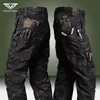 Camo taktyczne spodnie Mężczyźni Wojsko Wodoodporne Ripstop Swat Bojowniki Walki Outdoorowe wielopapośnikowe odporne na zużycie Army Spodni 240402