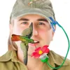 Altre forniture per uccelli alimentatore portatile Grollo giocattolo interattivo Training Flower Shape Cappello Clip Hummingbird Garden Supplie