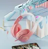 Écouteur de casque Cat Cochet Bluetooth Musique sans fil Couleur Couleur Couleur LED LED AVEC MIC GAMER EARPHE