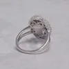 Anéis de cluster Genuíno 925 Sterling Silver Breaking Dawn Bella Anel de casamento de noivado com caixa de metal em forma de coração
