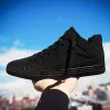 Shoes New Arrival Spring Summer Canvas Shoes Men Flat Heel Black Shoes Male Footwear High Quality Brand Casual Shoes Black ZH1841