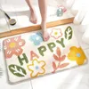 Banyo paspaslar sevimli çizgi film çiçek halı yumuşak akın süper emici banyo zemin makinesi yıkanabilir kaymaz küvet paspas dekoratif halı