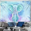 Wandteppiche Mandura Wandteppiche Elefant Buddha Ästhetische Wand Hängende böhmische Hippie -Dekor Retro Zimmer Lebendung Zuhause