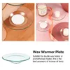 Decorative Figurines Lamp Essential Oil Plate Glass Dish Large Lotus Leaf Heating Incense Machine