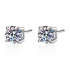 Stud Real Moissanite Earrings 14k White Gold Plated Sterling Sier 4 Prong Diamond Earring For Women Men Ear 1ct 2ct 4CtStudStudStud D OTO1C