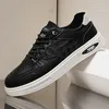 Män kvinnor löparskor låg snörning svart vit kaki platta-form mens tränare sneakers storlek 39-44