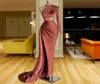 Élégant One épaule Crystal Long Mermaid Prom Party Robes 2021 Plus taille Dubai Arabe Night Vestidos de Fiesta6946869