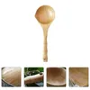 Skedar dessert vatten slev skopa badning trä bambu trä multifunktion långt handtag