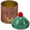 Aufbewahrung von Flaschen Hut Jar Weihnachts Süßigkeiten Geschenkkoffer Behälter Metall Badezimmer Dekorationen Biscuit Box Dosen Dekoratives Kind