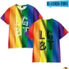 Męskie koszulki męskie koszulki LGBT Rainbow 3D Koszulka z krótkim rękawem Mężczyźni i kobiety LGBTQ Odzież Casual Fashion Print Tops Drop dhaya