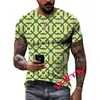 Heren t shirts zomer tide plaid picture mannen t-shirts casual 3d print tees hiphop persoonlijkheid ronde nek korte mouw snel droge tops