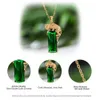 Klassisk design kärlek smycken familj leopard halsband pendell rektangulär smaragd djur tillbehör leopard halsband med logotyp