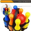 Kids Bowling Set Bowling Game Skittle and Balls Sports Educational for Home Kindergarten Toddler 19cm