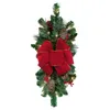 装飾的な花コードレスプレリットステア装飾装飾はクリスマスデコレーションの花輪の赤ちゃんをライトアップします