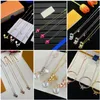 Designer Pendant Necklace Luxury Crystal Flower Letters Charm Chain Necklace Woman Silver Gold Plated Clover Choker Party Fashion Jewelry 20 Styles Wholesale