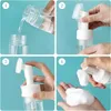 Speicherflaschen 5pcs leer 100-250 ml Seifenschaumflasche Mousse Schaumstoffreiniger Pumpenspender mit Silikonmassage