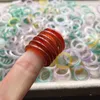 Clusterringe Achat weiße Jade -Markringgrün/rot/schwarz 3mm Fashion passender Schmuck für Männer und Frauen Factory Direkt