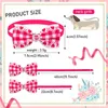 Appareils pour chiens 10pcs Bowties à carreaux printaniers Chat Cat coloré Collier réglable Diomand pour petits accessoires de toilettage