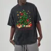 American Christmas Tree Print Black Camise