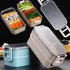 2024 حاوية طعام ساخنة للطعام Bento Box Japanese Thermal Snark Electric Contring Fox for Kids with Compartments Lunchbox - -