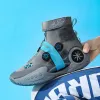 Skor uppgraderade modellen herrbasketskor med Glowinthedark Hightop Fashion Basketball Boots Youth Street Basketball Sneakers